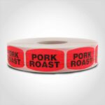 pork roast label butcher meat sticker