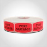 pork sausage label butcher meat sticker