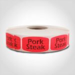 pork steak label butcher meat sticker