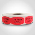 quarter pork loin label butcher meat sticker