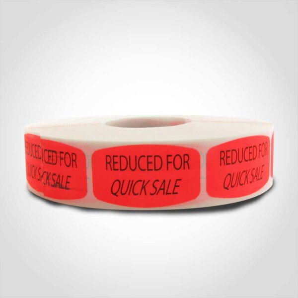 Reduced For Quick Sale Dayglo Red Labels | 1000 stickers