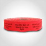 reduced for quick sale reducida para venta rapida bilingual label sticker