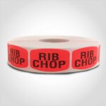 rib chop label butcher meat sticker