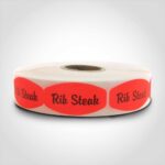 rib steak label butcher meat sticker