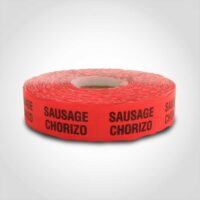 sausage chorizo bilingual meat label sticker