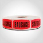 sausage label butcher meat sticker