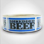 shredded beef label deli meat sticker