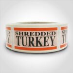 shredded turkey label deli meat sticker