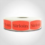 sirloin label butcher meat sticker