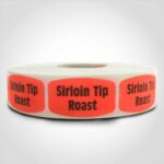 sirloin tip roast label butcher meat sticker