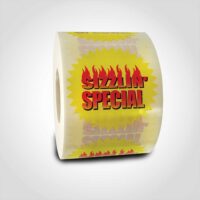 Sizzling Special Starburst Label - 500 Pack (506203)