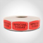special today label with red background sticker