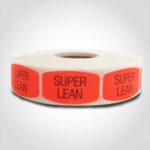 super lean label butcher meat sticker