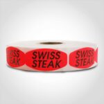 swiss steak label butcher meat sticker