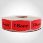 t-bone label butcher meat sticker