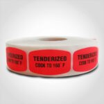 tenderized cook to 160 degrees label butcher meat sticker