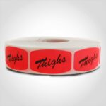 thighs label butcher meat sticker