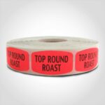 top round roast label butcher meat sticker