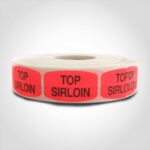 top sirloin label butcher meat sticker