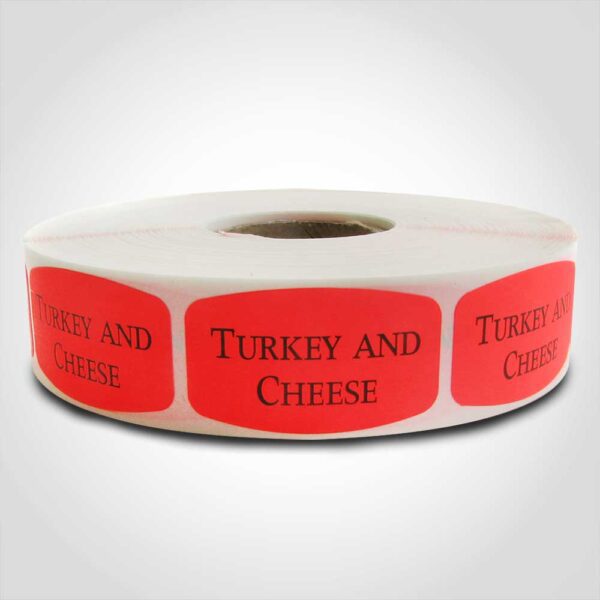 Turkey and Cheese Label - 1 roll of 1000 (520070)