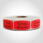 turkey breast label butcher meat sticker
