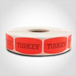 turkey label with red background sticker