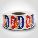 usda boneless beef choice label butcher meat sticker