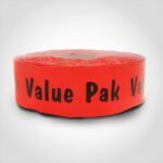 value pack label sticker