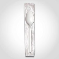 Clear Heavyweight Plastic Spoon - Wrapped - 1000 PACK (180107)