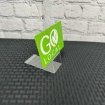 Deli Sign Holder Base view from side with sin example