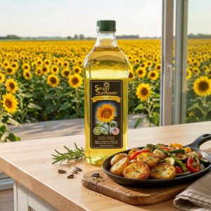 Simply Sunflower Cooking Oil 32 oz. in a case of 12 bottles