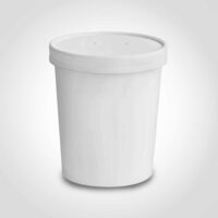 Paper Soup Cup 32 oz White with Lid - 250 Pack (261705)