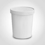 Paper Soup Cup 32 oz White with Lid - 250 Pack