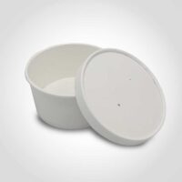 Paper Soup Cup 8 oz White with Lid - 500 Pack (261709)