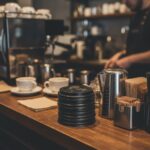 Black Hot Cup Lids stacked