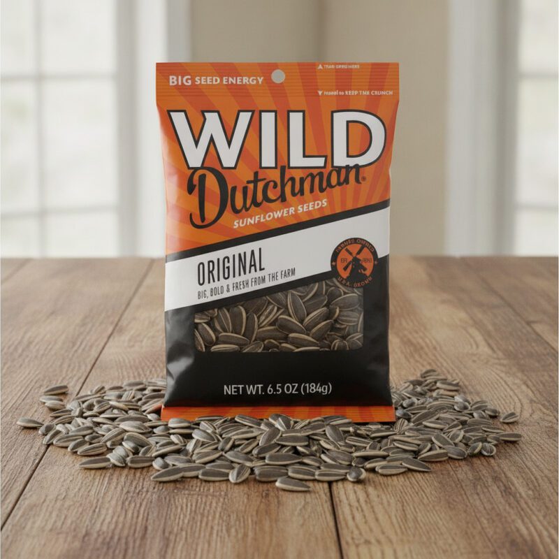 50875-Wild-Dutchman-Original-Sunflower-Seeds-6oz Wild Dutchman Original Sunflower Seeds 6.5 oz. bag in a 12 pack