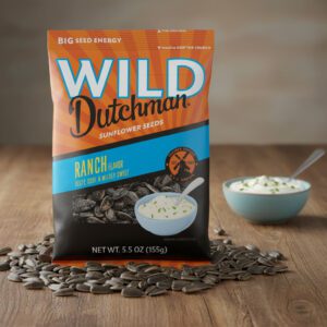 Wild Dutchman Ranch Flavor Sunflower Seeds 5.5 oz. bag 12 Pack
