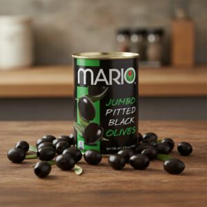 Mario JUMBO Ripe Pitted Olives 5.75 oz. can 12-PACK