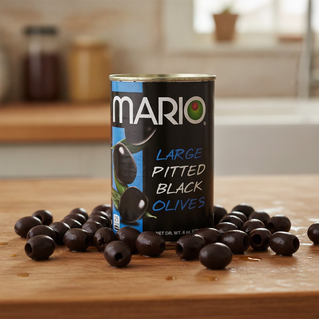 71044-Mario-LARGE-Ripe-Pitted-Olives-6oz Mario LARGE Ripe Pitted Olives 6 oz. can 12-PACK