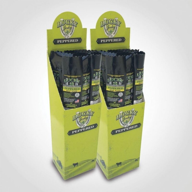 Lucky Jerky Peppered Beef Stick 1 Lucky Jerky Peppered Beef Stick 1.25oz - 24 PACK ( 90413)