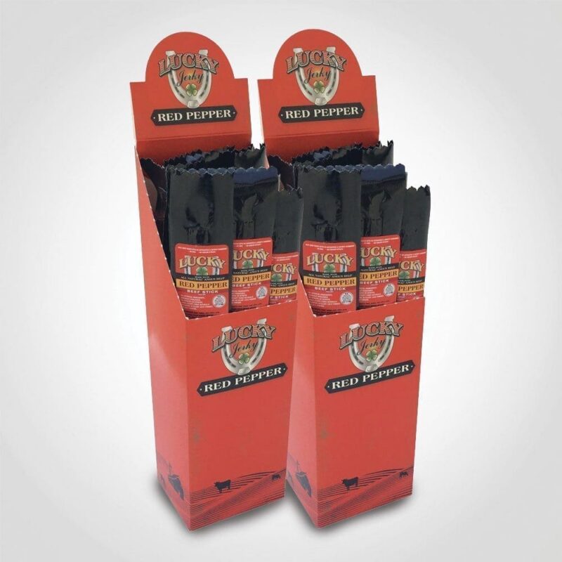 Lucky Jerky Red Pepper Beef Stick 1 Lucky Jerky Red Pepper Beef Stick 1.25oz - 24 PACK (90416)