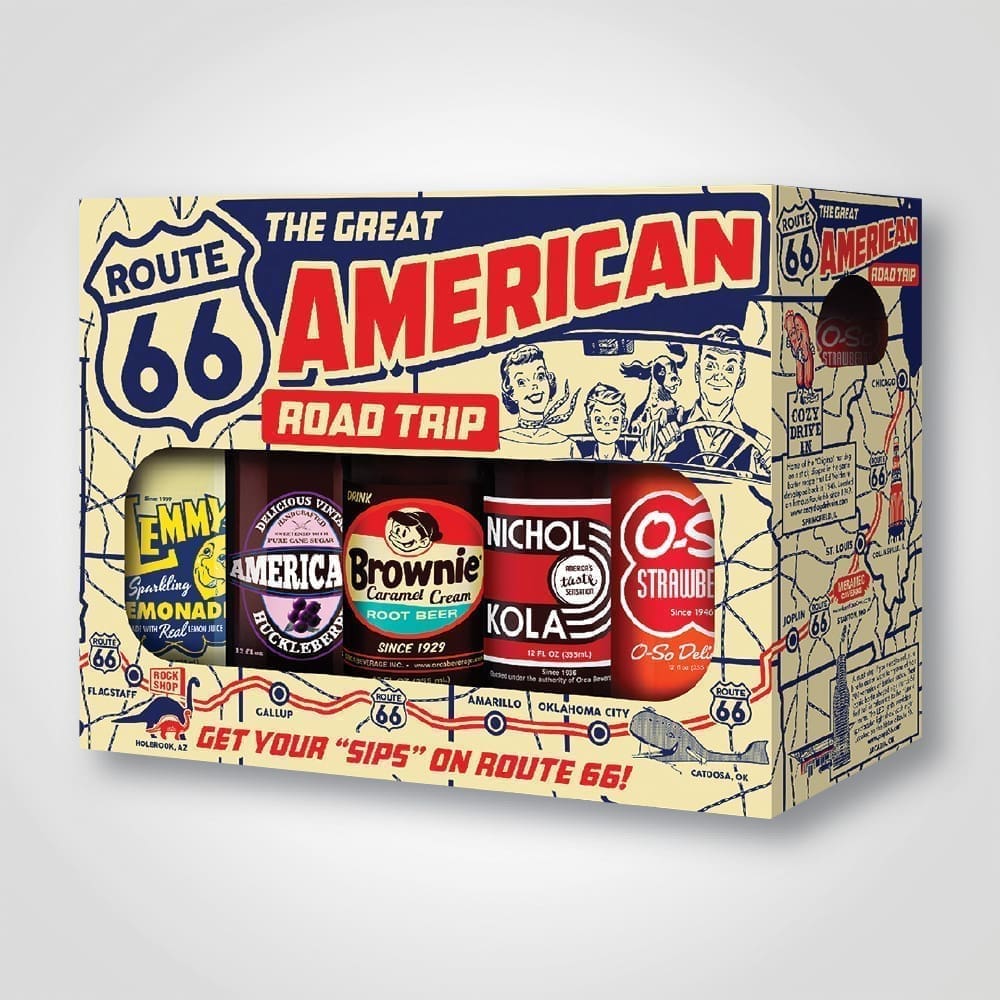 47323 Great American Road Trip 10 pack retro soda case