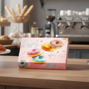 Half Dozen Donut Box with Donut Stock Print Enjoy Design