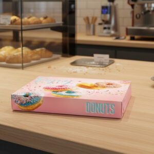 Dozen Donut Box Stock Print with Enjoy Design