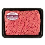 93% Lean Nutritional Grind Foil Label on ground beef package