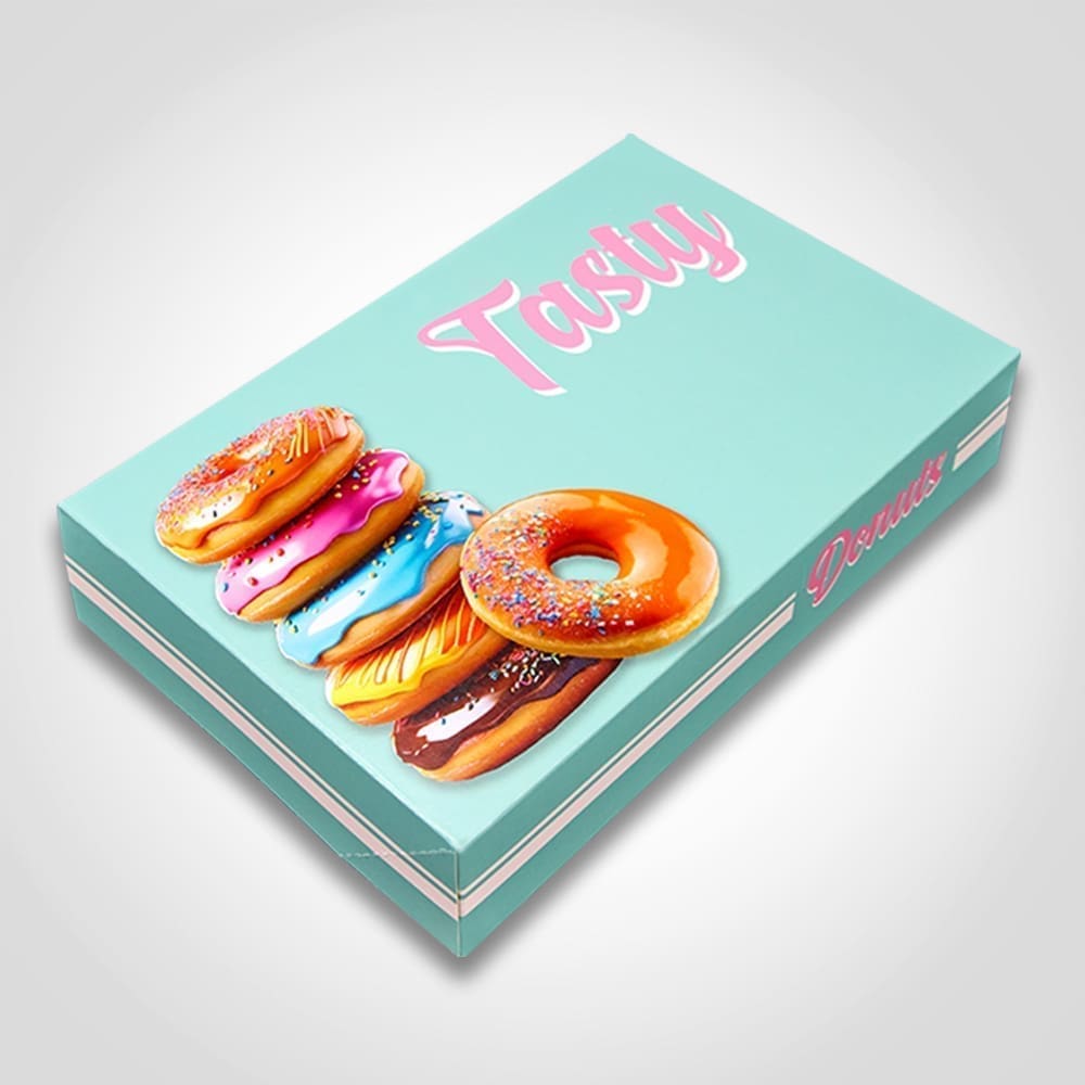 Half Dozen Donut Box with the Tasty Design - 200/cs