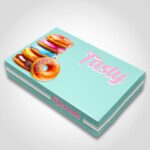 Half Dozen Donut Box Stock Print - Tasty Design Top Side