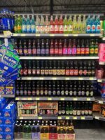 Nostalgic sodas in store aisle