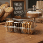 Plastic Clamshell Loaf Container, Clear