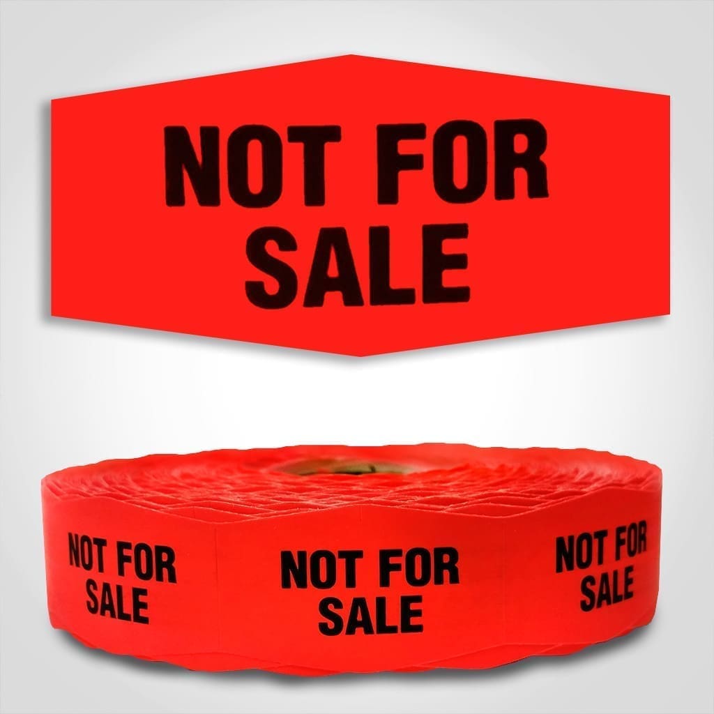 Not For Sale Labels - 1000 stickers | Dayglo Sale Stickers display picture 2